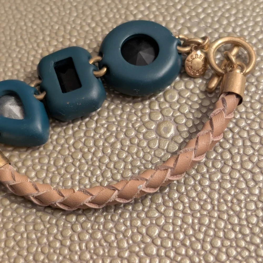 ⭐ RARE ⭐ Brulee J.Crew Leather Braided Bracelet - Picture 4 of 6